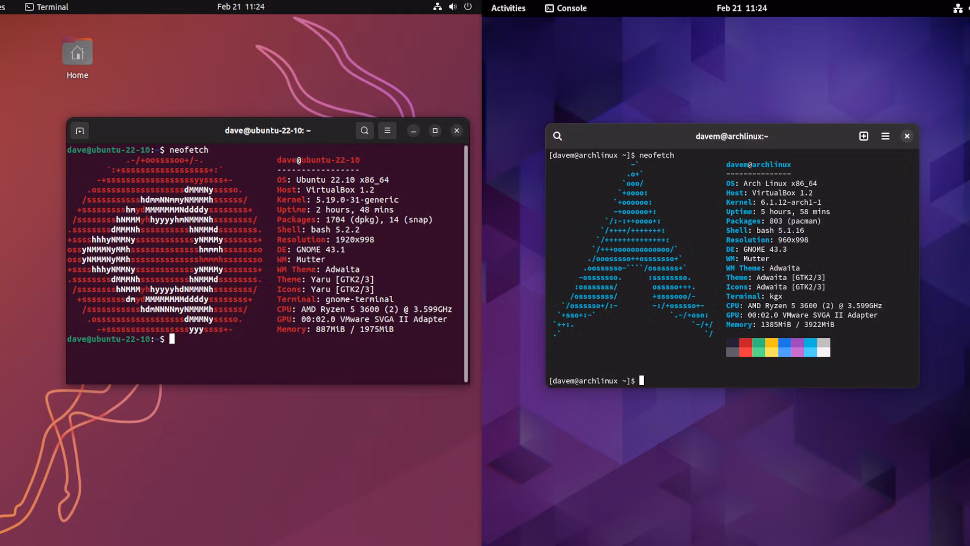 Linux setup